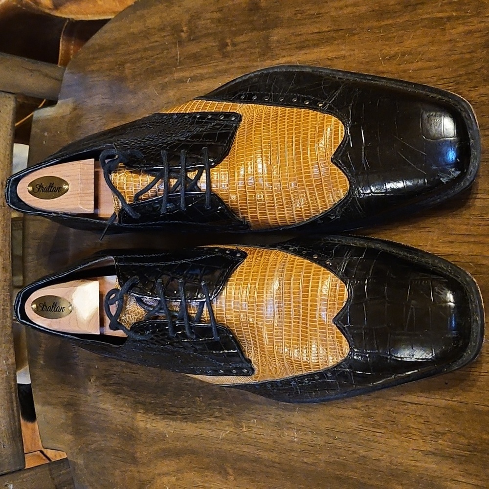Stacy Adams Two Tone Oxford Leather Shoes - 14M Wide